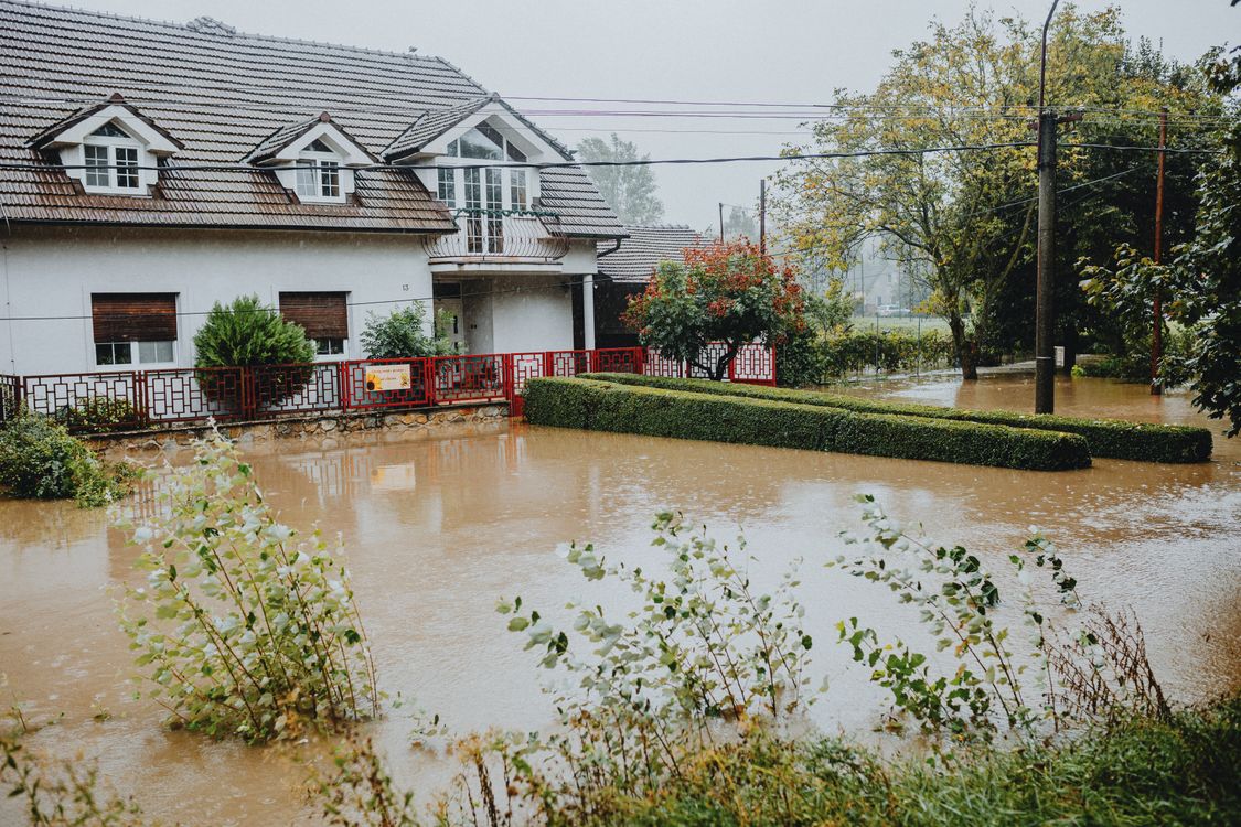 Flood remediation work being carried out in a Daventry property