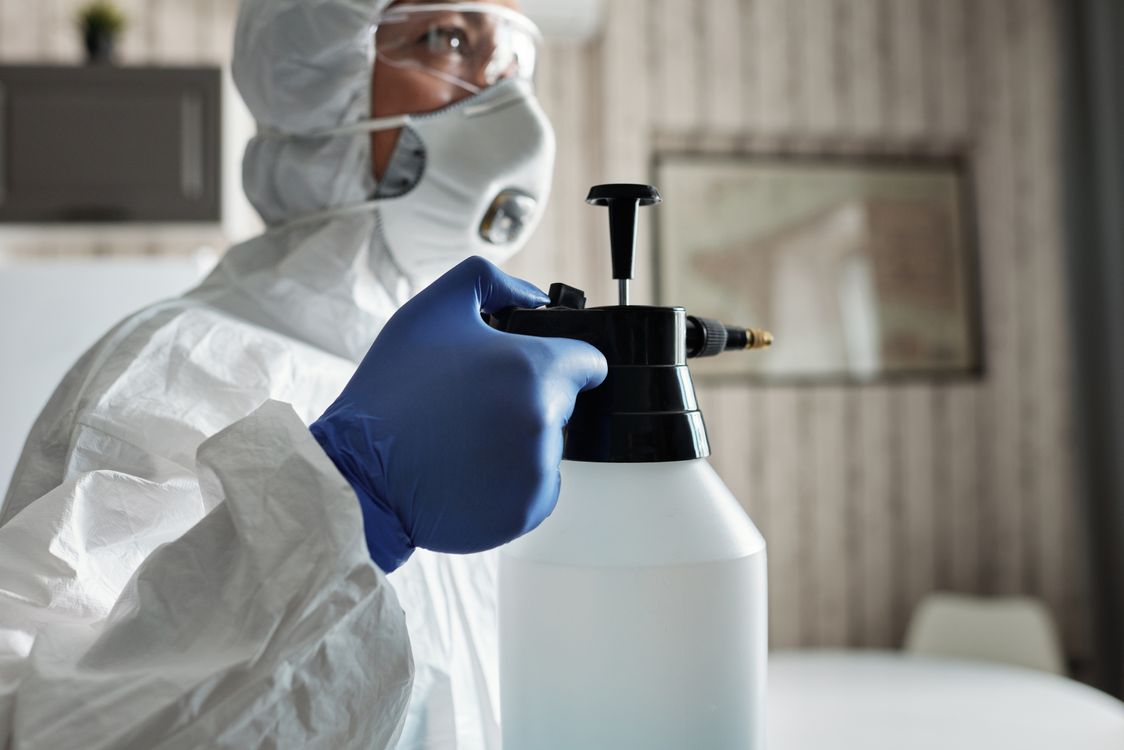 Bio Clean 24 biohazard cleaning team in Northampton wearing protective equipment